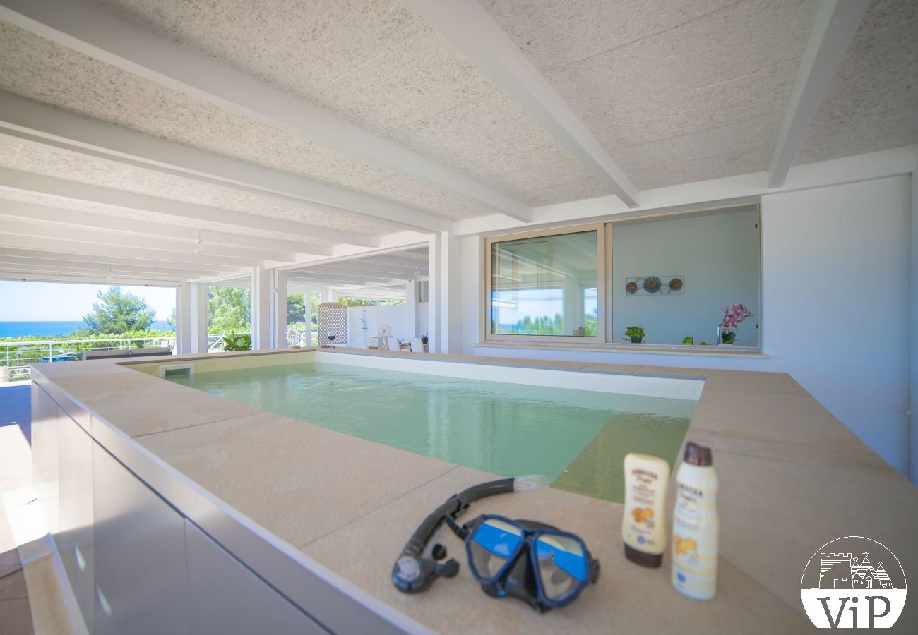 Ferienwohnung in Lido Marini - Haus Schwimmbad Strand Meerblick Klima WiFi m621
